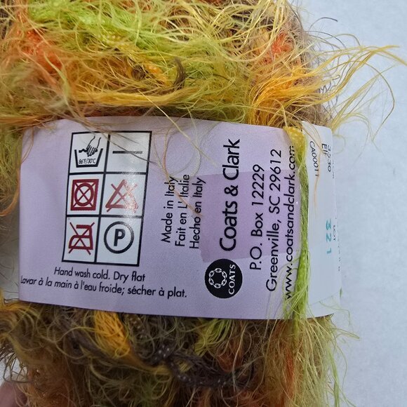 Red Heart Kiss Yarn Bulky Elf 3530 Green Orange - 2 Skeins Nylon 76m/83yd Italy - Picture 3 of 4
